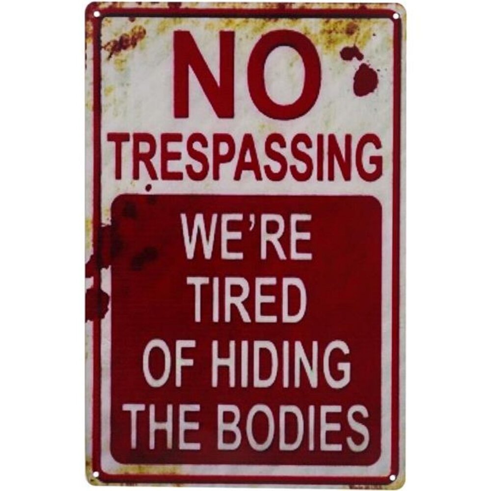 Halloween Decoration Halloween Signs Retro Fashion chic Funny Metal Tin Sign